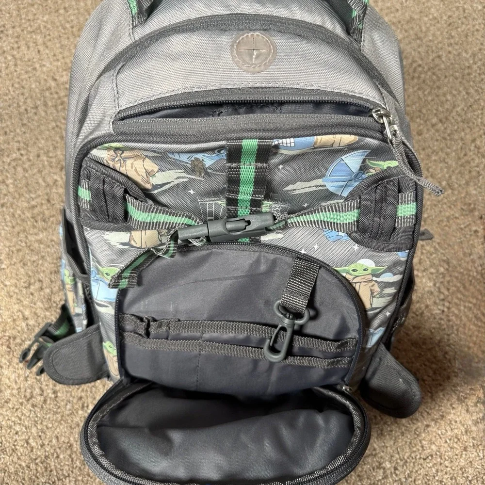 Pottery Barn Star Wars Grogu Glow-in-the Dark Small Backpack EUC